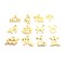 12 or 60 Pieces: Gold 304 Stainless Steel Zodiac Sign Charms